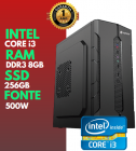 PC Office Intel Core i3 - 8GB RAM- SSD 256GB- FONTE500W